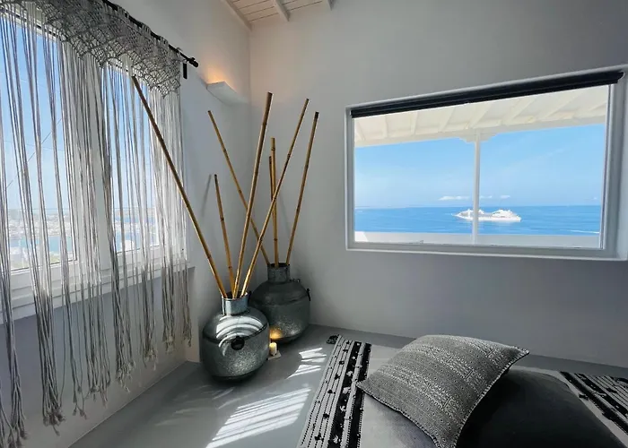 Yalos Mykonos 3 Bedroom Luxury In Mykonos Town With Sea & Sunset View Tagoo (Mykonos)