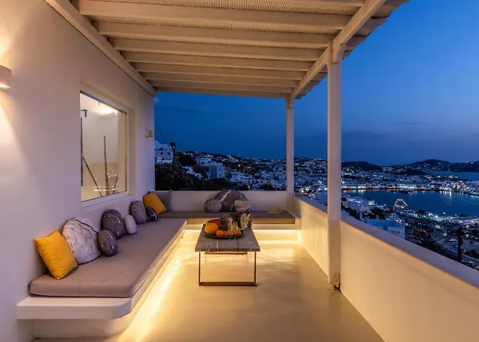 Yalos Mykonos 3 Bedroom Luxury In Mykonos Town With Sea & Sunset View Tagoo (Mykonos)