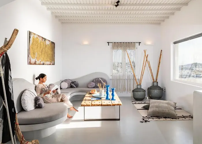 Yalos Mykonos 3 Bedroom Luxury In Mykonos Town With Sea & Sunset View