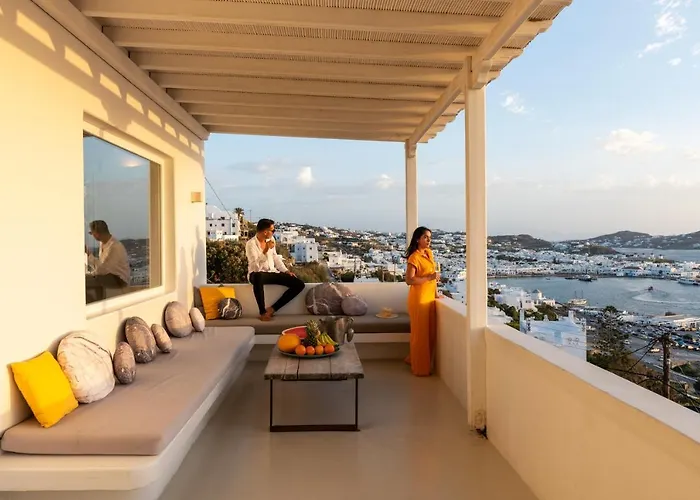 Yalos Mykonos 3 Bedroom Luxury In Mykonos Town With Sea & Sunset View * Tagoo (Mykonos)