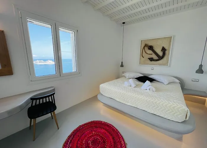 Yalos Mykonos 3 Bedroom Luxury In Mykonos Town With Sea & Sunset View Vila Tagoo (Mykonos)
