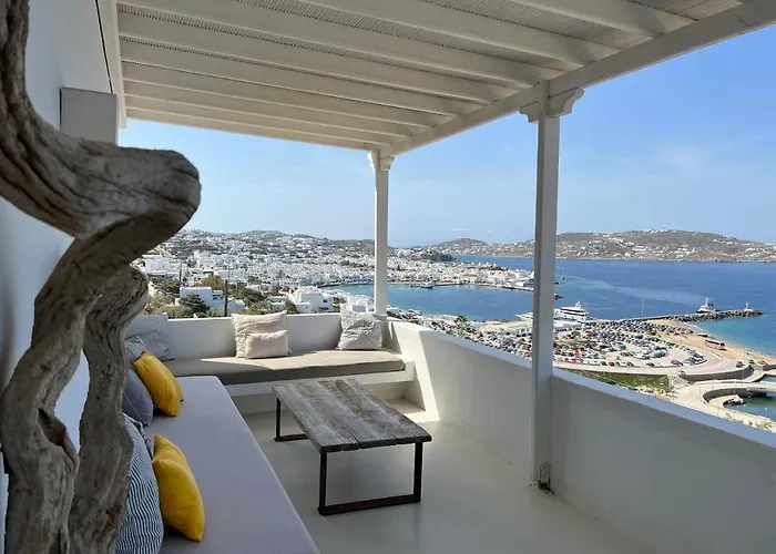 Yalos Mykonos 3 Bedroom Luxury In Mykonos Town With Sea & Sunset View * Tagoo (Mykonos)