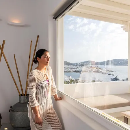 Yalos Mykonos 3 Bedroom Luxury In Mykonos Town With Sea & Sunset View *