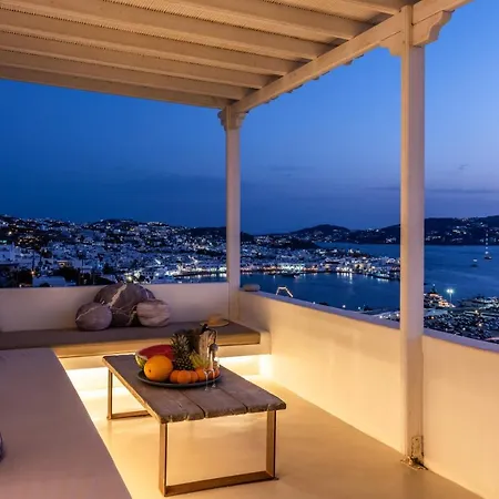 Villa Yalos Mykonos 3 Bedroom Luxury In Mykonos Town With Sea & Sunset View *