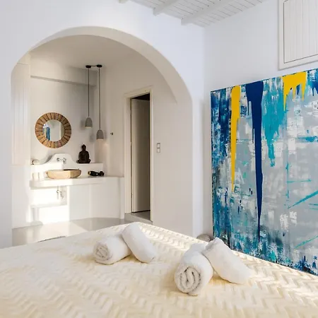 בית נופש Yalos Mykonos 3 Bedroom Luxury In Mykonos Town With Sea & Sunset View