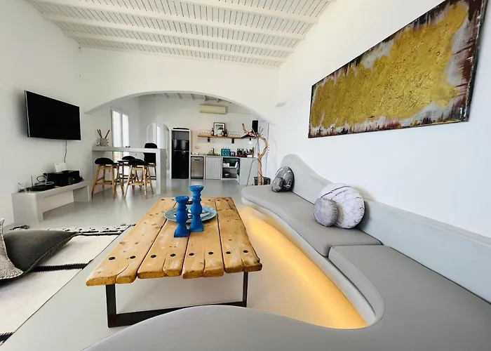 Yalos Mykonos 3 Bedroom Luxury In Mykonos Town With Sea & Sunset View וילה