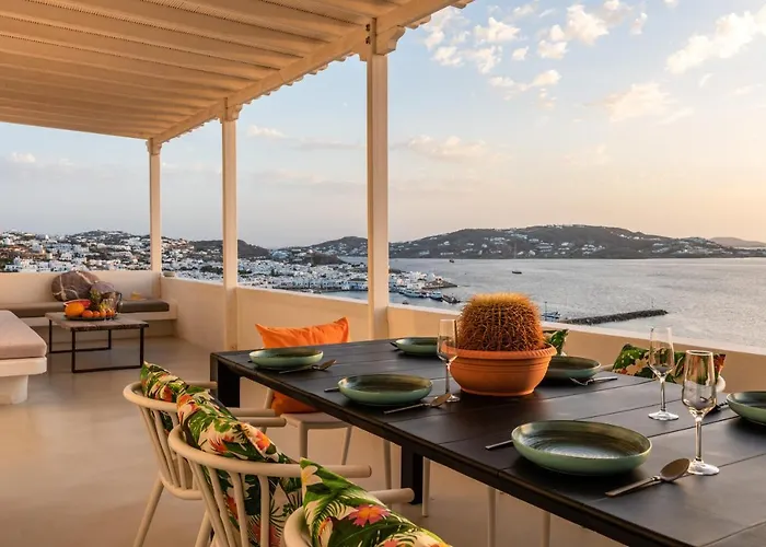 Yalos Mykonos 3 Bedroom Luxury In Mykonos Town With Sea & Sunset View *