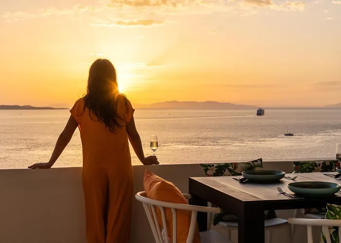 Yalos Mykonos 3 Bedroom Luxury In Mykonos Town With Sea & Sunset View * Tagou