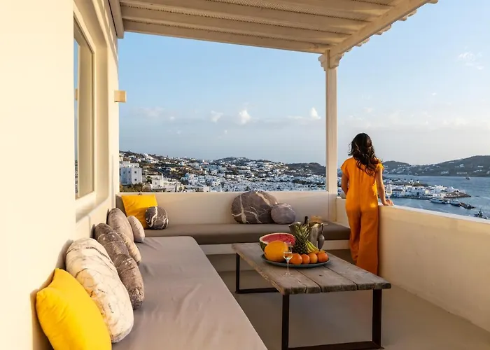 Yalos Mykonos 3 Bedroom Luxury In Mykonos Town With Sea & Sunset View *