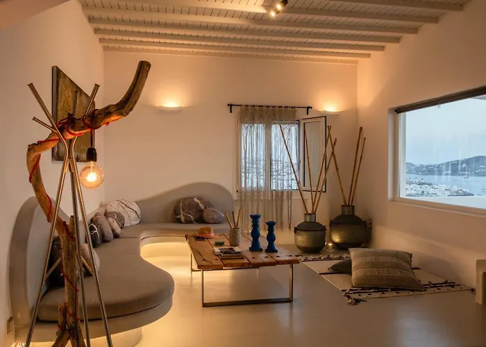 Yalos Mykonos 3 Bedroom Luxury In Mykonos Town With Sea & Sunset View Villa