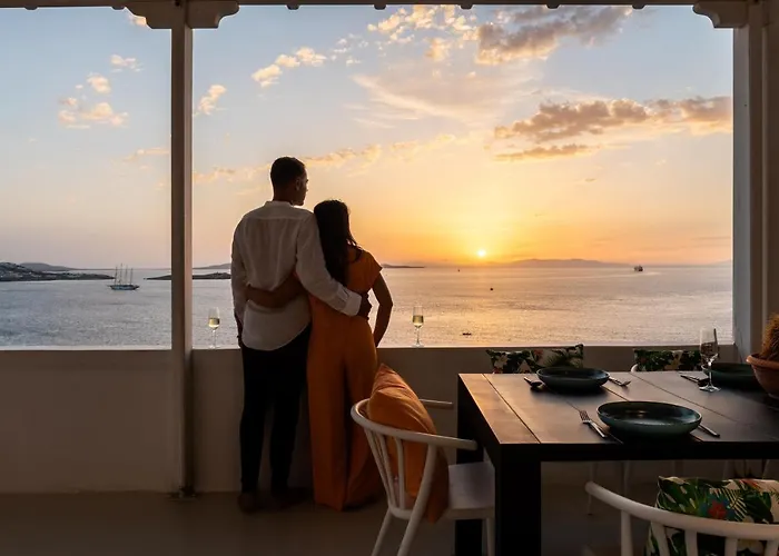 Yalos Mykonos 3 Bedroom Luxury In Mykonos Town With Sea & Sunset View Tagou