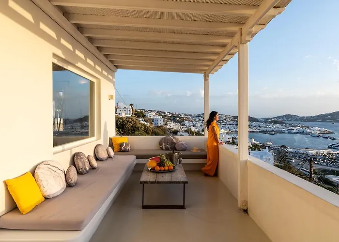 Yalos Mykonos 3 Bedroom Luxury In Mykonos Town With Sea & Sunset View *