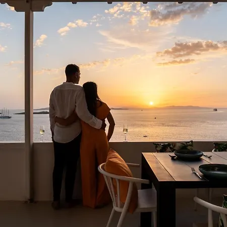 Yalos Mykonos 3 Bedroom Luxury In Mykonos Town With Sea & Sunset View Tagoo (Mykonos)