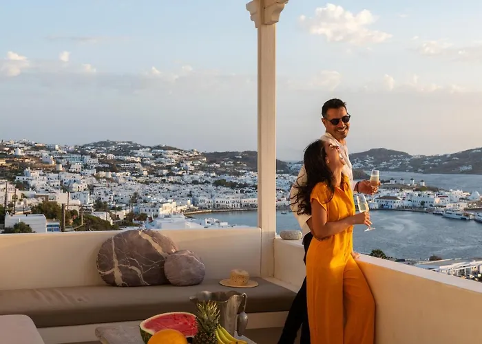 Yalos Mykonos 3 Bedroom Luxury In Mykonos Town With Sea & Sunset View Вилла *